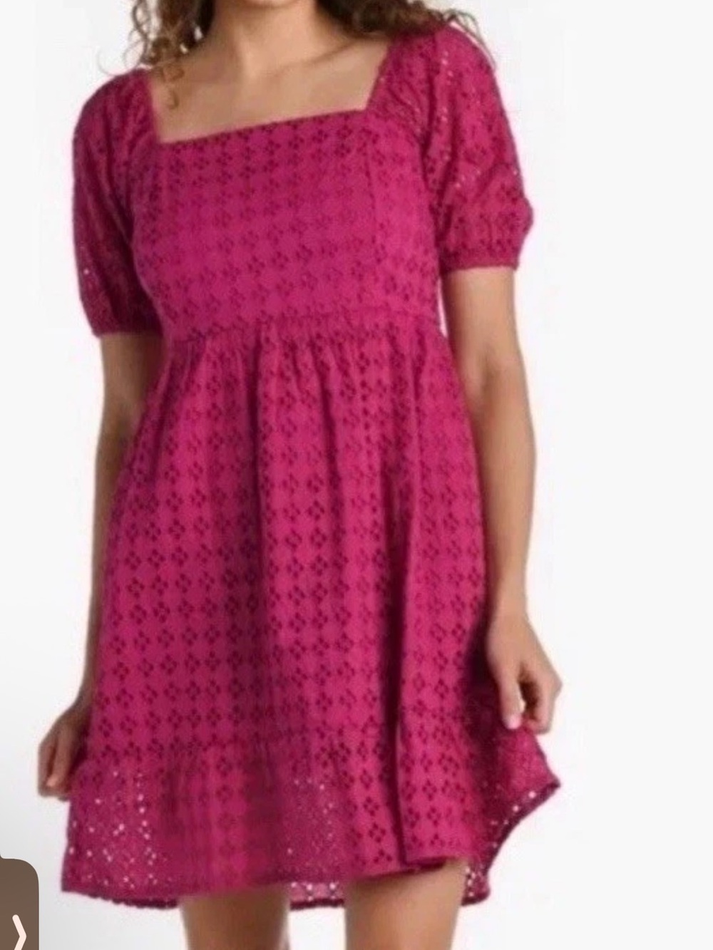 NWT LaBlanca Fuchsia Eyelet Mini Dress Cover Up Resort Wear Sz XL